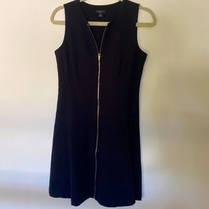 Black Zip Front Ann Taylor Dress